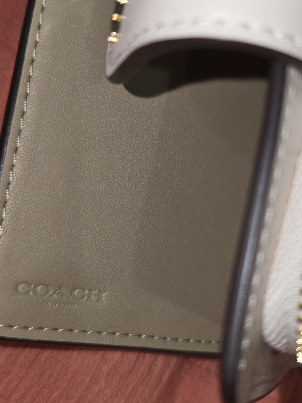 Coach White Strawberry Print Small Wallet - Picture 11 of 11